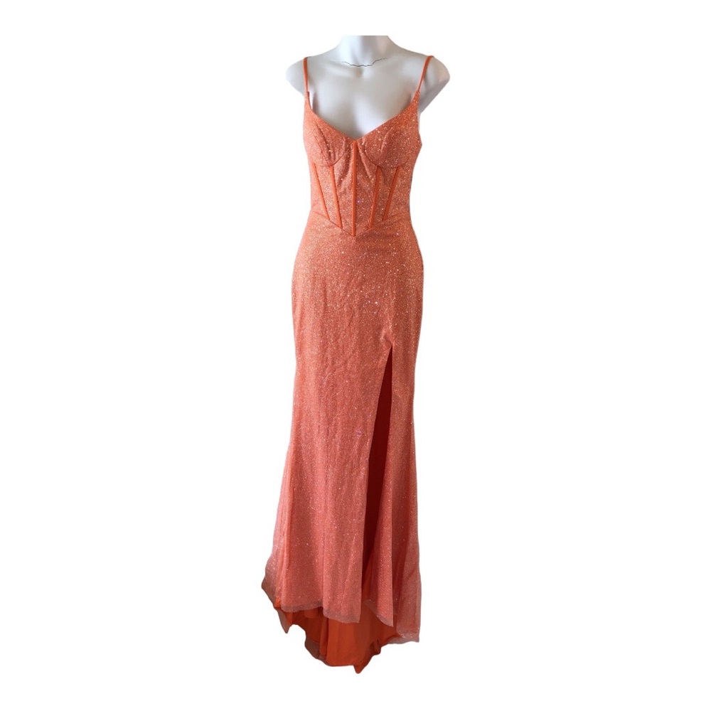 NWT ABBY PARIS PROM AND EVENING BY LUCCI LU 90183 orange